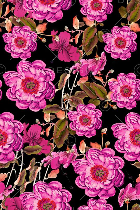 花卉印花华亿平台图片