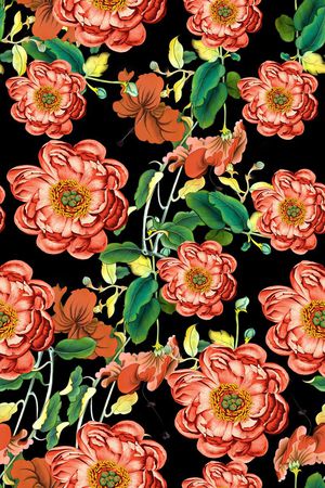 花卉印花华亿平台图片