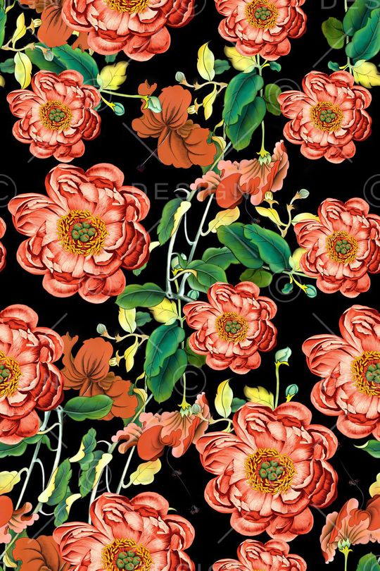 花卉印花华亿平台图片