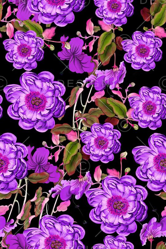 花卉印花华亿平台图片