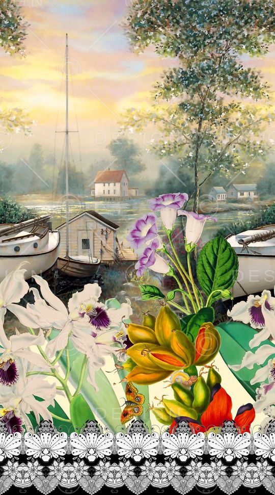 花朵印花华亿平台图片