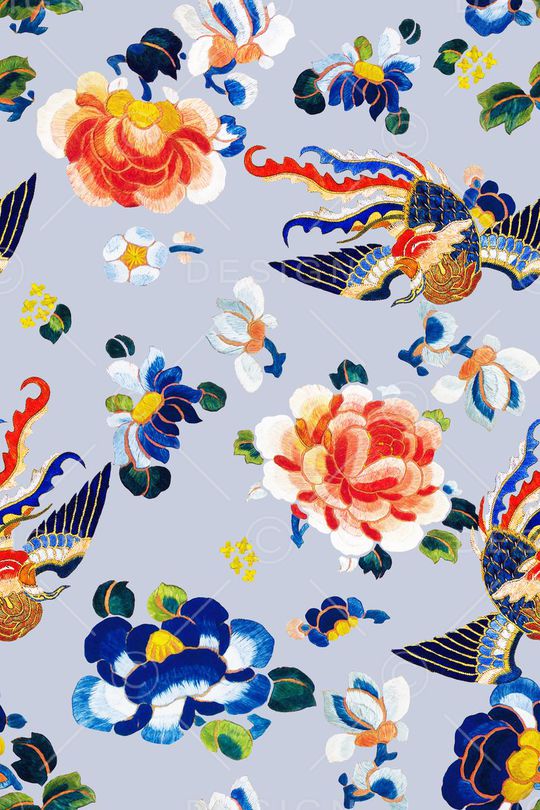 中国风印花华亿平台图片