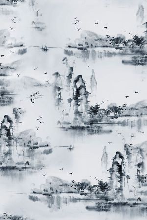 中国风印花华亿平台图片