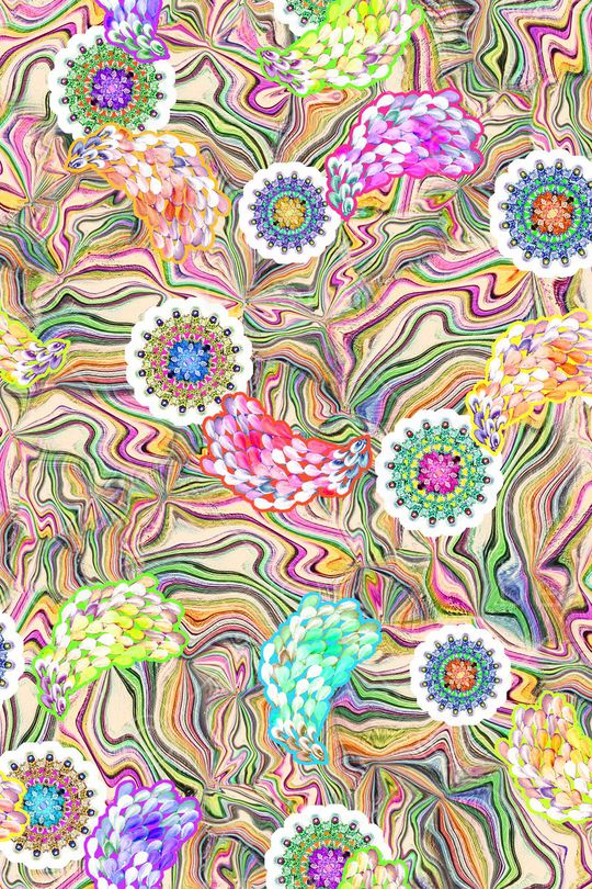 潮流时尚大牌印花华亿平台图片