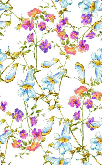 588093-欧美时尚水彩花卉