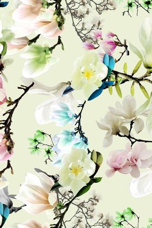 玉兰花印花华亿平台图片