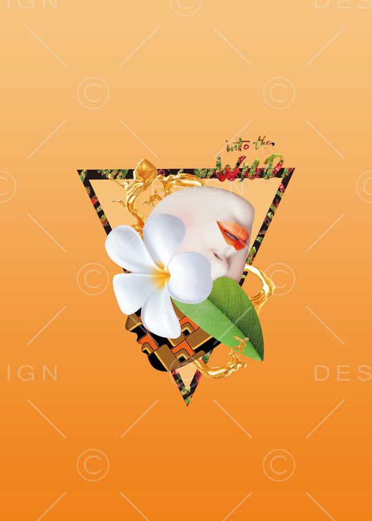 美女头象印花华亿平台图片