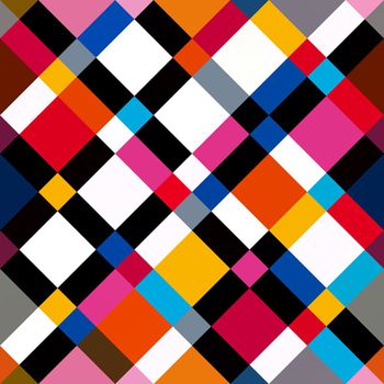 588458-几何菱形格子男装女装