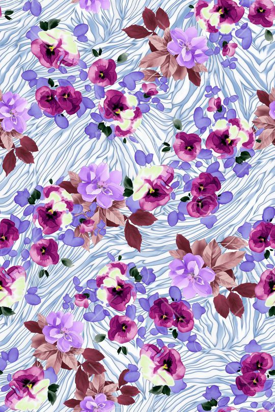 花卉印花华亿平台图片