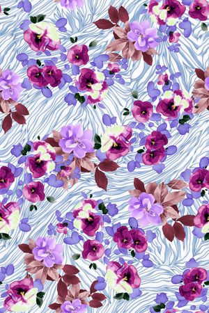 花卉印花华亿平台图片