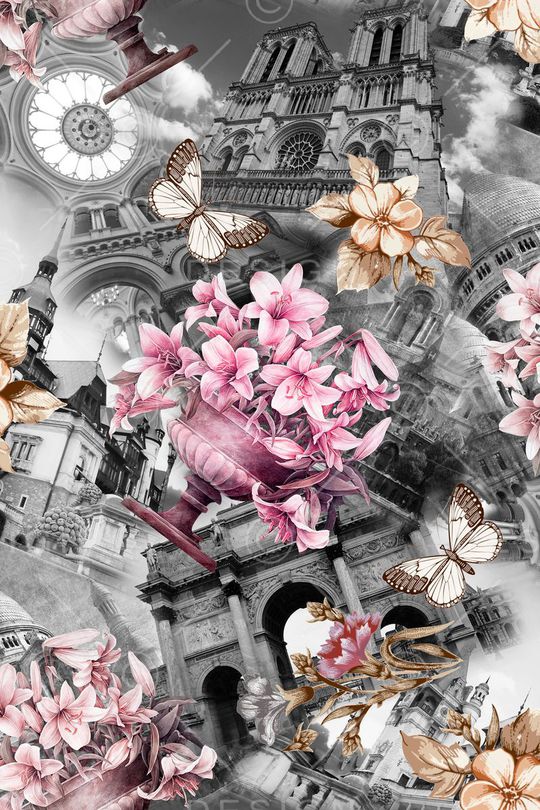 欧式建筑印花华亿平台图片