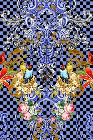 欧式印花华亿平台图片