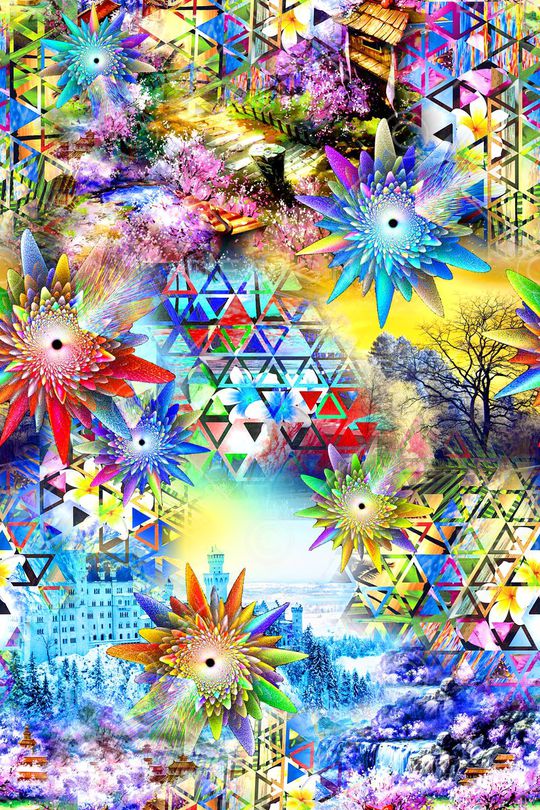 抽象印花华亿平台图片