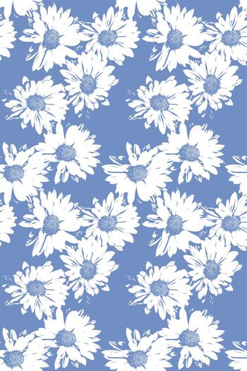 589024-女装雏菊印花图案