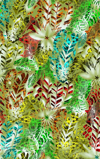 589042-手绘清新炫彩印花