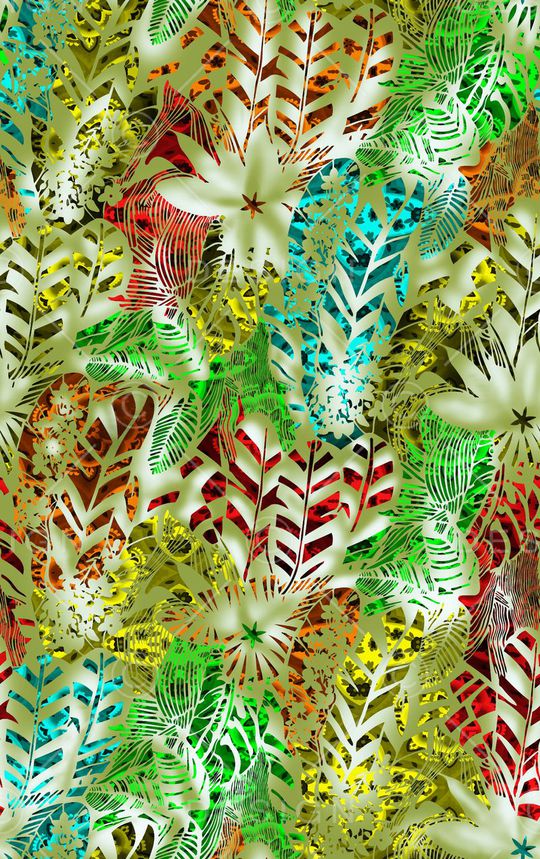 真丝印花印花华亿平台图片