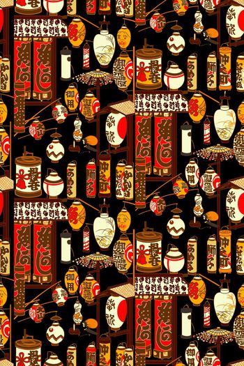 589092-中国风手绘古代灯笼 