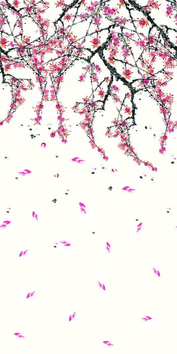 589210-定位水墨桃花