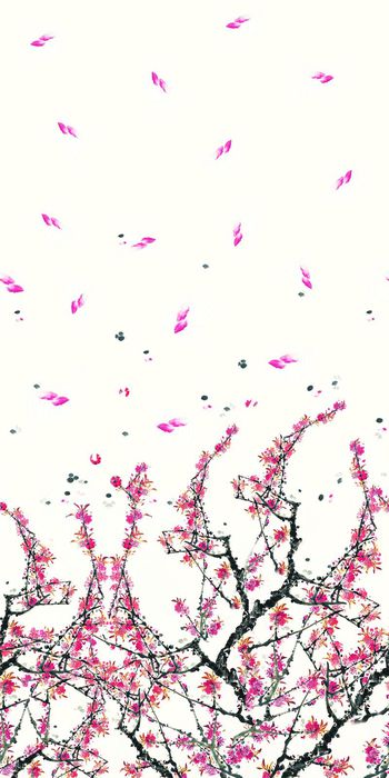 589212-定位水墨桃花