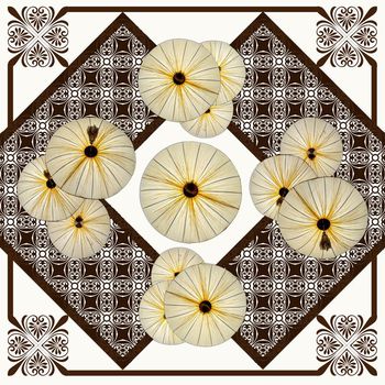 589272-复古宫廷几何花卉方巾