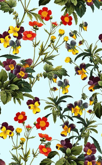 589309-欧美时尚复古花卉