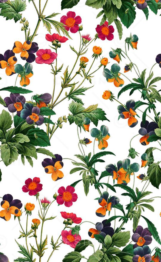 复古花卉印花华亿平台图片