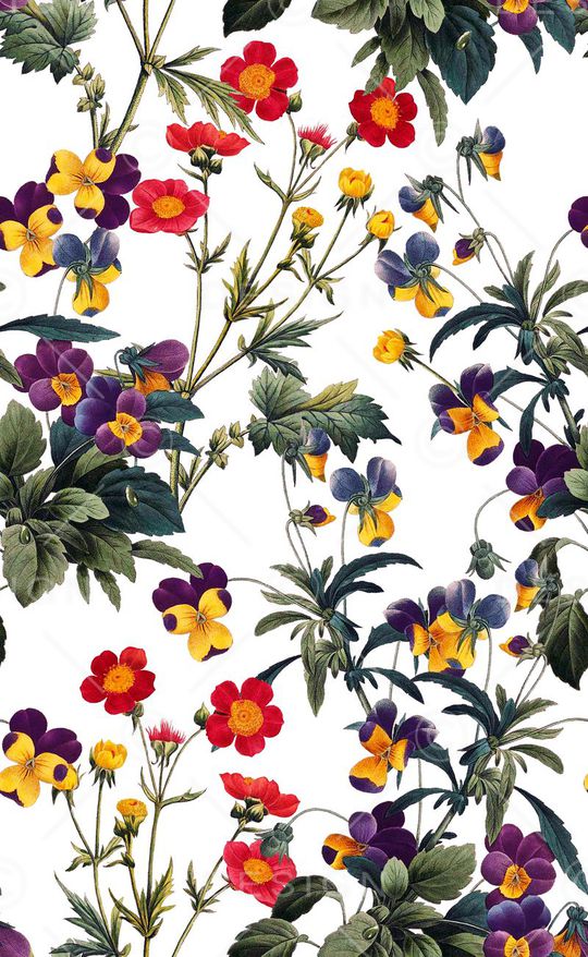 复古花卉印花华亿平台图片