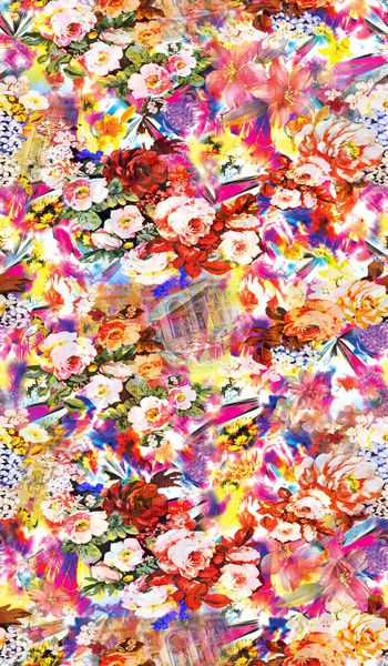 589375-古典花卉抽象炫彩底纹