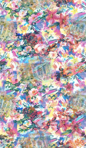 589376-古典花卉抽象炫彩底纹