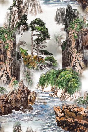 国画绘画印花华亿平台图片