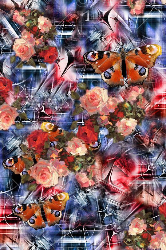 抽象炫彩底纹印花华亿平台图片