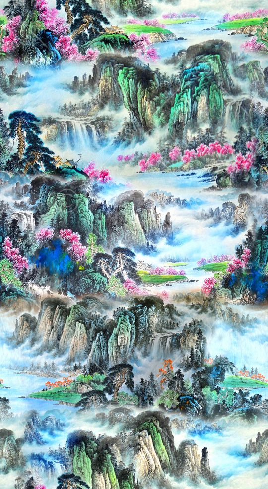 中国风印花华亿平台图片