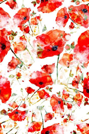 589569-23a 手绘时尚大花