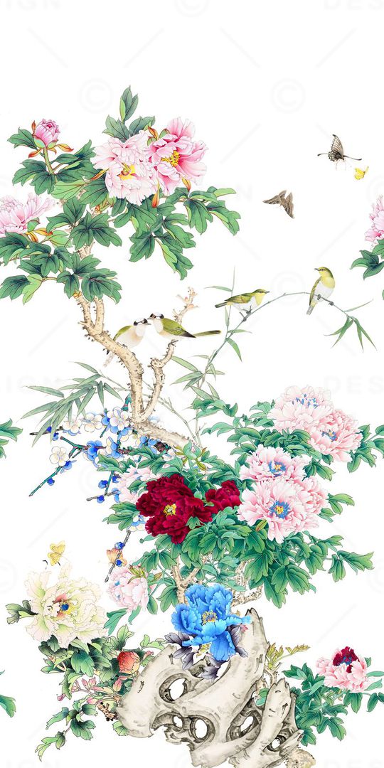 中国风印花华亿平台图片