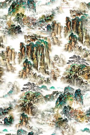 中国风印花华亿平台图片