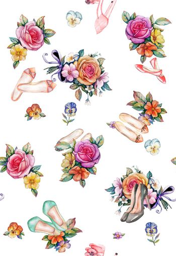 589705-花卉    鞋子