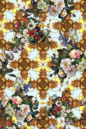 花卉印花华亿平台图片