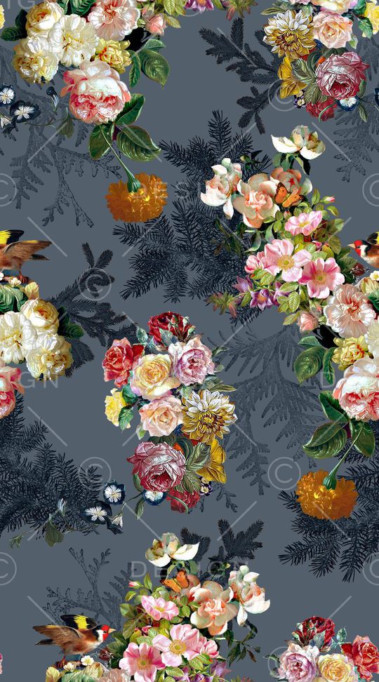 树叶印花华亿平台图片