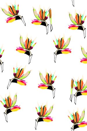 几何抽象印花华亿平台图片