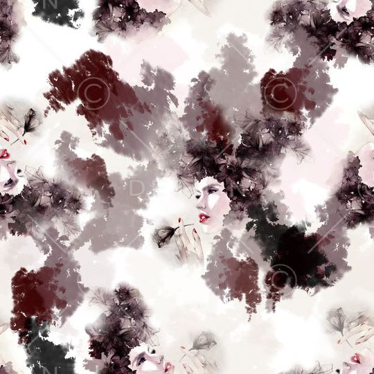 水墨印花华亿平台图片