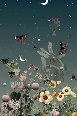 古典花卉印花华亿平台图片