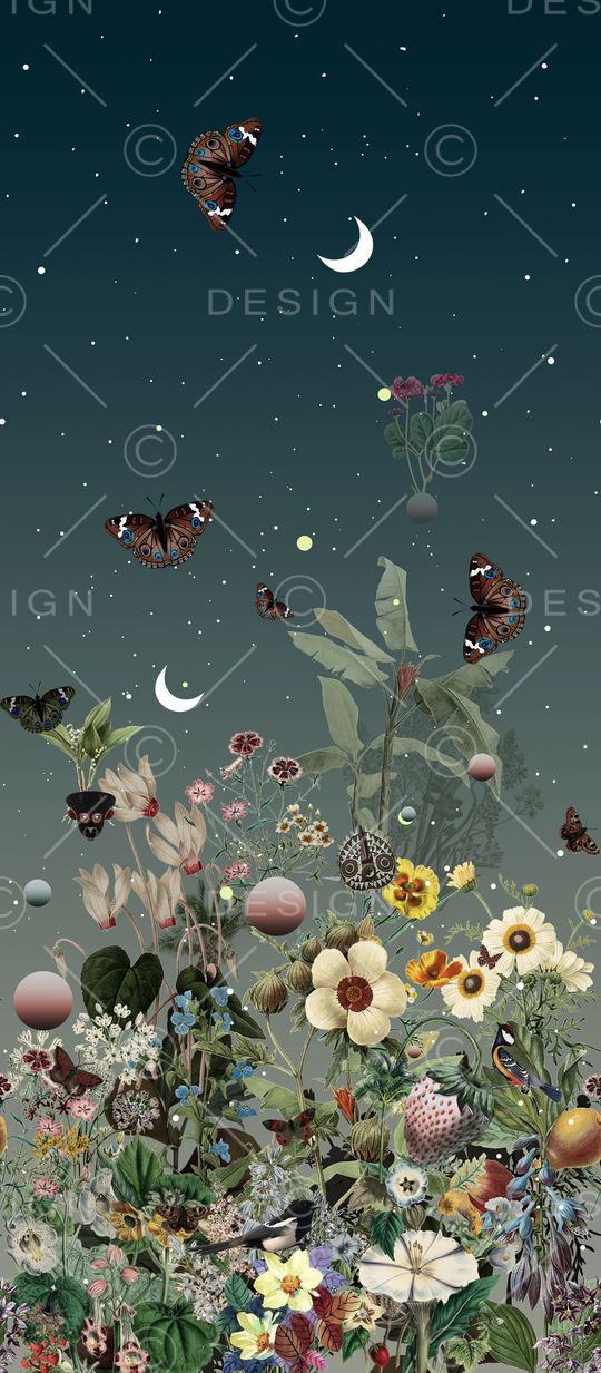 古典花卉印花华亿平台图片