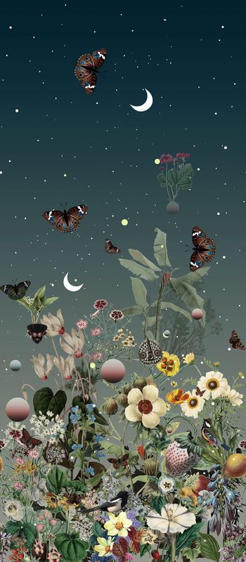 古典花卉印花华亿平台图片