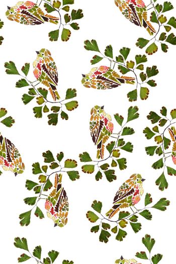 589795-时尚大牌风格鸟树叶