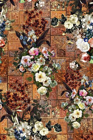 油画花卉印花华亿平台图片