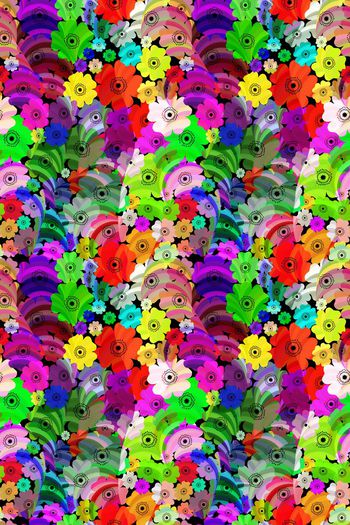 589910-女装时尚花卉蝶影