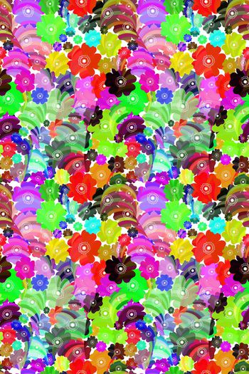 589911-女装时尚花卉蝶影