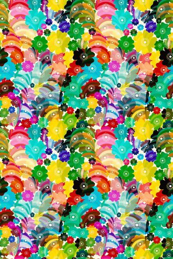 589912-女装时尚花卉蝶影