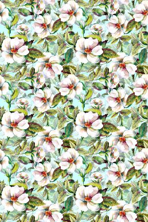 小清新田园花卉印花华亿平台图片