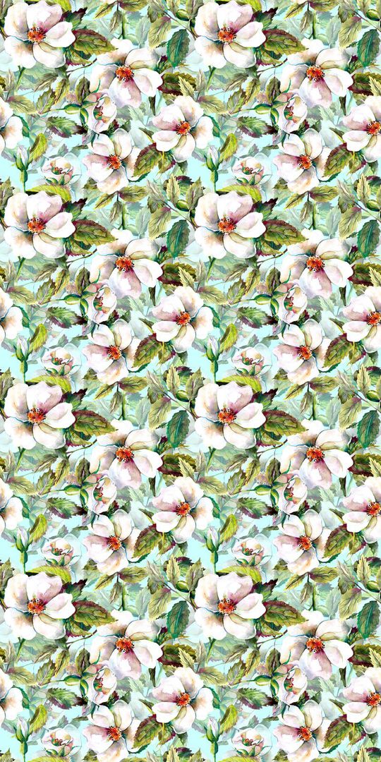 小清新田园花卉印花华亿平台图片